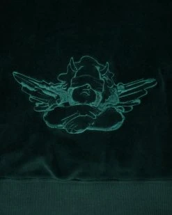 BOYS LIE Green Velour Cropped Hoodie -boy‘s lie Sales Store 4O7A1658rcopy 480x