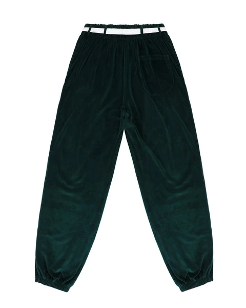 Green Oh Snap Velour Pants BOYS LIE Green Oh Snap Velour Pants -boy‘s lie Sales Store