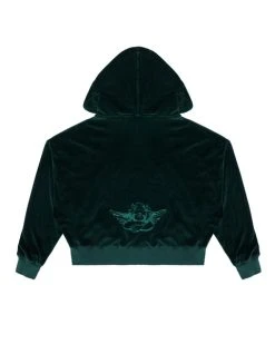 BOYS LIE Green Velour Cropped Hoodie -boy‘s lie Sales Store 4O7A1780rxscopy 480x