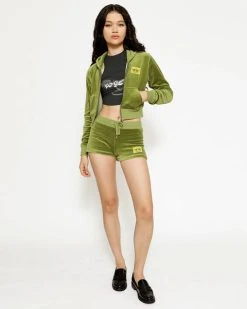 BOYS LIE Olive Velour Shorts