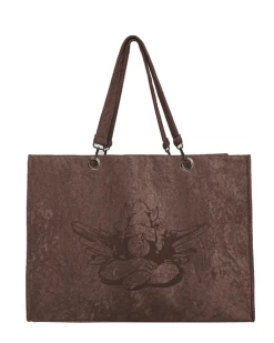 BOYS LIE Chocolate Terry Cloth Tote