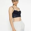 BOYS LIE Navy Suede Bustier Tank