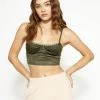BOYS LIE Olive Suede Bustier Tank