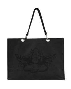 BOYS LIE Charcoal Velour Tote