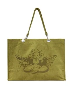 BOYS LIE Olive Velour Tote