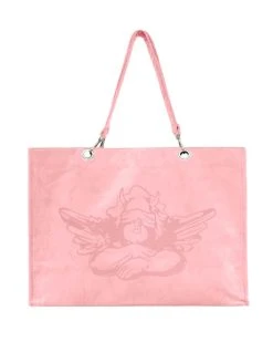 BOYS LIE Baby Pink Velour Tote