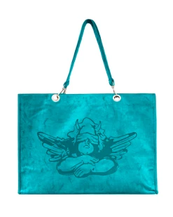 BOYS LIE Turquoise Velour Tote