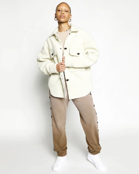 BOYS LIE Wrapped In Your Lies Sherpa Button Jacket 7 BOYS LIE Wrapped In Your Lies Sherpa Button Jacket - Image 7