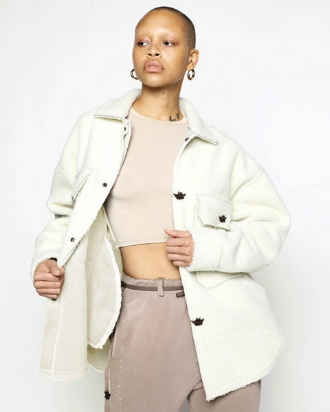 BOYS LIE Wrapped In Your Lies Sherpa Button Jacket 6 BOYS LIE Wrapped In Your Lies Sherpa Button Jacket - Image 6