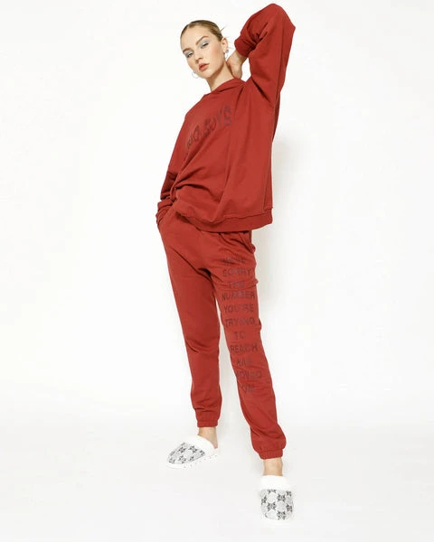 BOYS LIE Red 1-800 Remix Sweatpants 3 BOYS LIE Red 1-800 Remix Sweatpants - Image 3