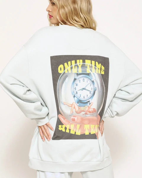 Time Will Tell Crewneck BOYS LIE Time Will Tell Crewneck -boy‘s lie Sales Store