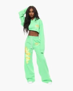 BOYS LIE TOXIC LOVE Neon Green Brady Pants