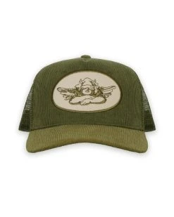 BOYS LIE Olive Corduroy Trucker Hat