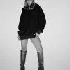 BOYS LIE Black BF Velour Hoodie