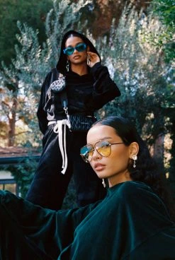 BOYS LIE Green Velour Cropped Hoodie -boy‘s lie Sales Store aimee750008246 251 copy 480x