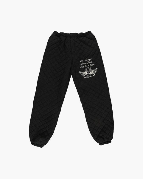 For Love Quilt Pants BOYS LIE For Love Quilt Pants -boy‘s lie Sales Store boys lie quilted sweatpants black
